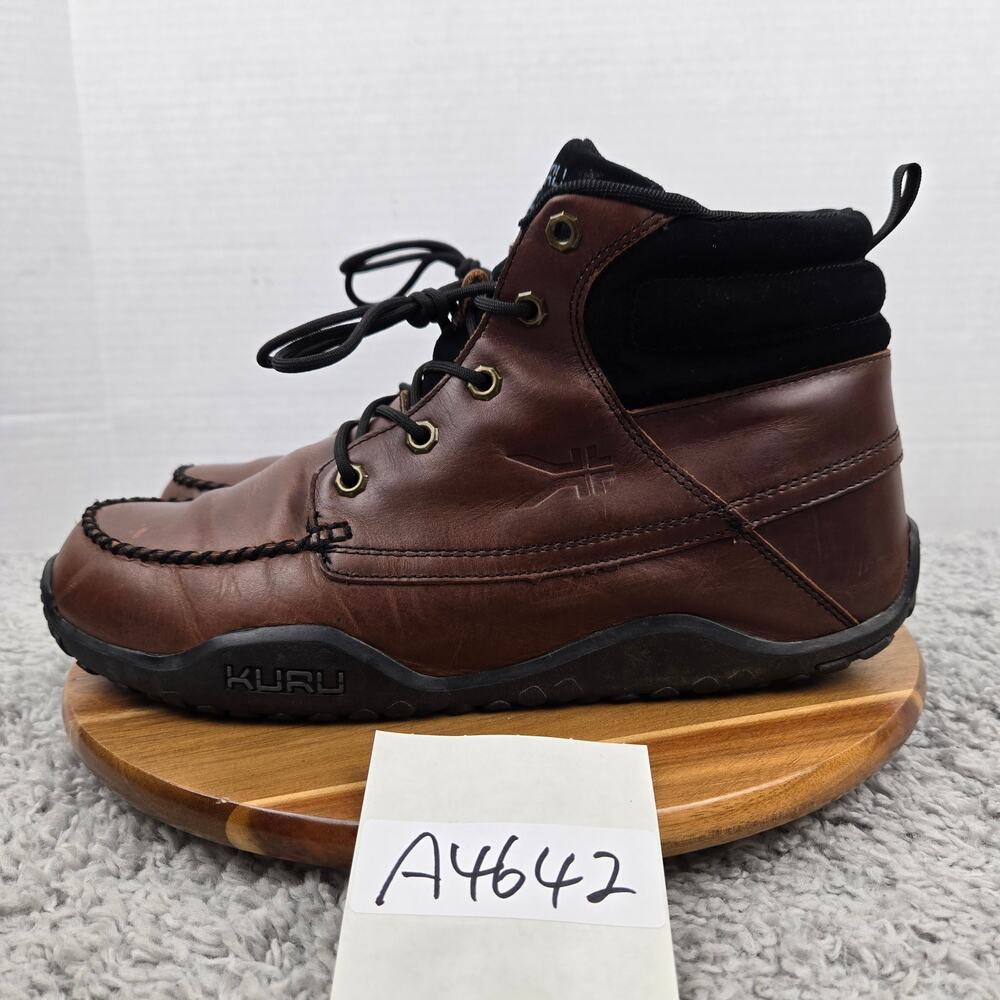 Kuru Men 12.5 Quest Brown Leather Gorpcore Daily Comfort Ankle Trail Hiking Boot